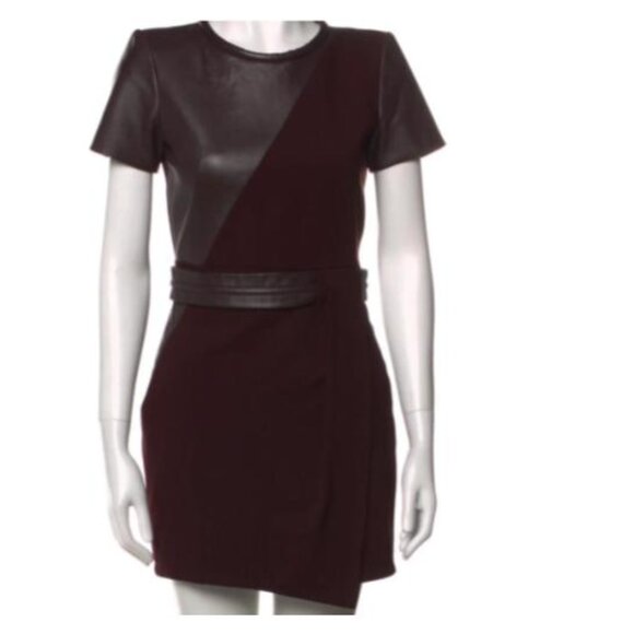 The Kooples Women's Burgundy and Brown Dress - Picture 1 of 10